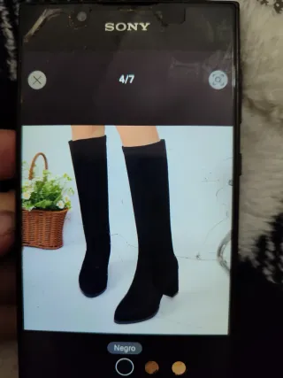 Botas altas negras tacón