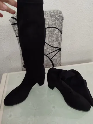 Botas altas negras tacón