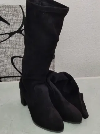 Botas altas negras tacón