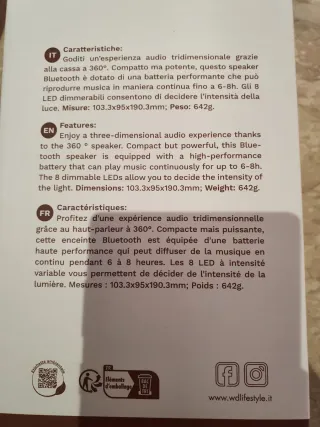 Speaker Bluetooth con Luci LED