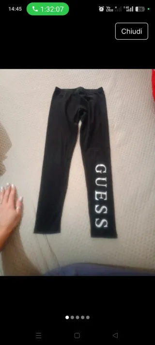 Guess Leggings Neri Taglia 12 Anni