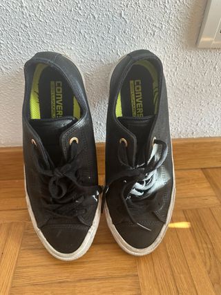 Converse All Star, Negro Satinado, talla 38