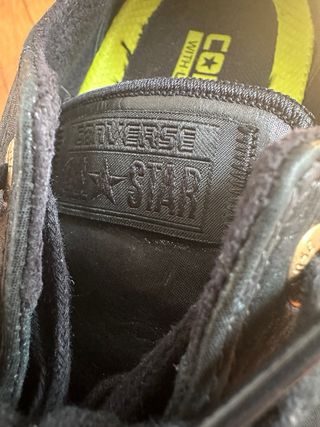 Converse All Star, Negro Satinado, talla 38