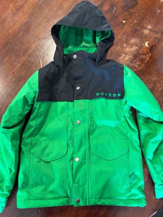 Chaqueta de esquí Burton verde y negra