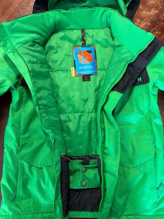 Chaqueta de esquí Burton verde y negra