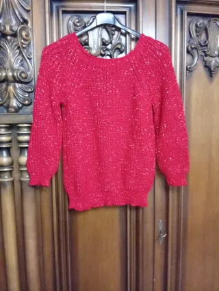 Maglioncino Made in Italy borgogna taglia unica