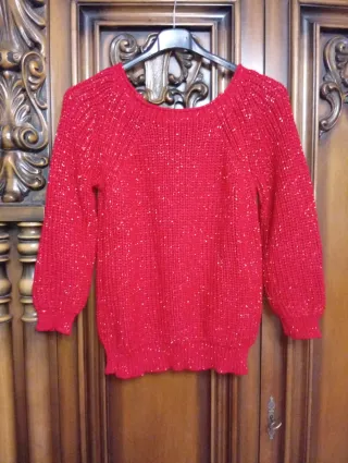 Maglioncino Made in Italy borgogna taglia unica