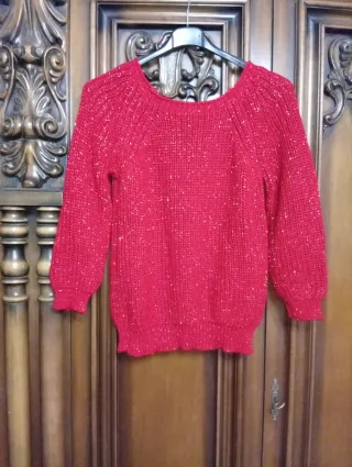 Maglioncino Made in Italy borgogna taglia unica