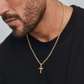 Collar Cruz Acero Inoxidable