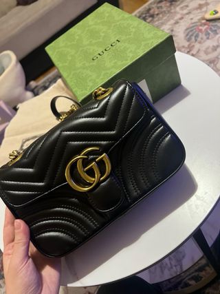 Borsa Gucci Marmont Nero Dorato