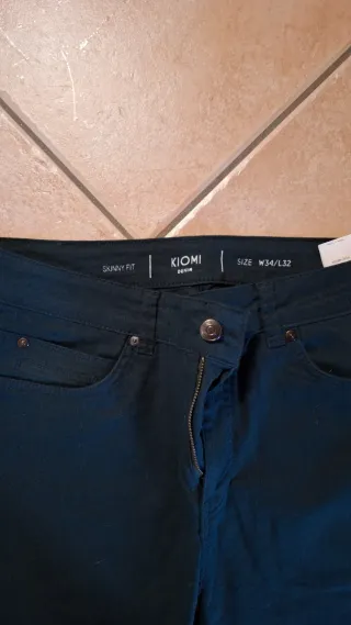 Jeans Kiomi Skinny Fit Verde Scuro 34x34