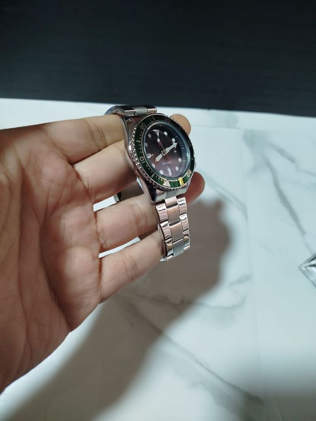 Reloj Deportivo Bisel Giratorio 43mm Verde