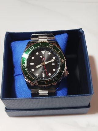 Reloj Deportivo Bisel Giratorio 43mm Verde