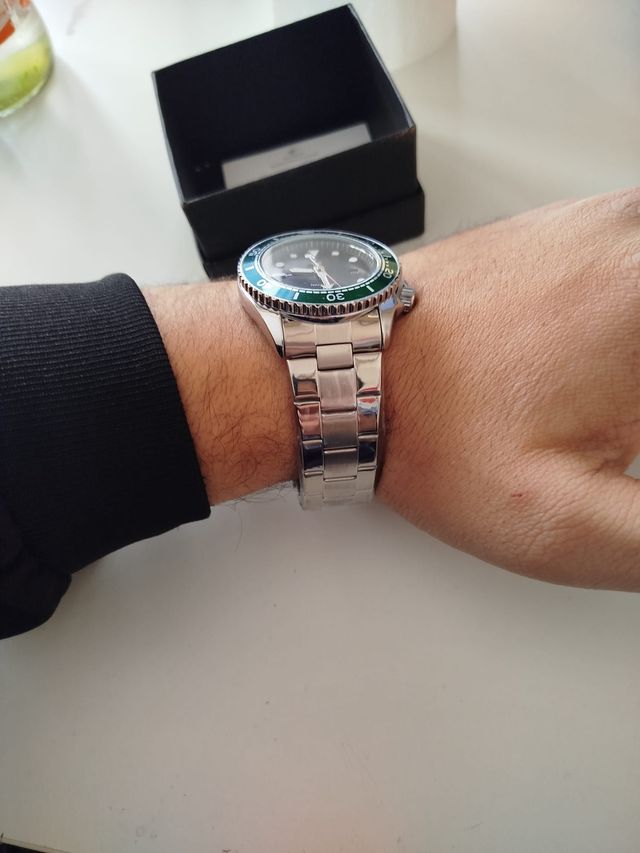 Reloj Deportivo Bisel Giratorio 43mm Verde