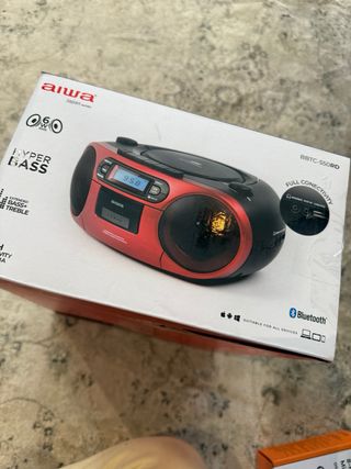 Aiwa Boombox BBTC-550RD CD/MP3/USB/TAPE/BT