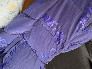 Abrigo Desigual azul con estampado