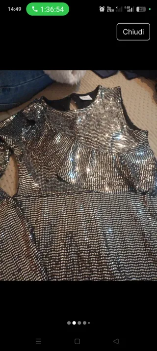 Vestito Zara bambina 13 anni paillettes