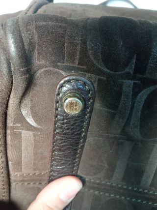 Bolso de piel Carolina Herrera Marrón grande