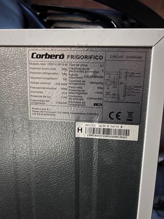 Frigorífico Corberó 269L No Frost – Nuevo