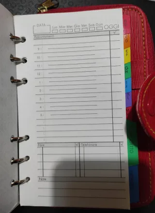 Agenda con anelli