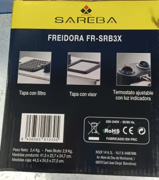 Freidora SAREBA 3 Litros FR-SRB3X