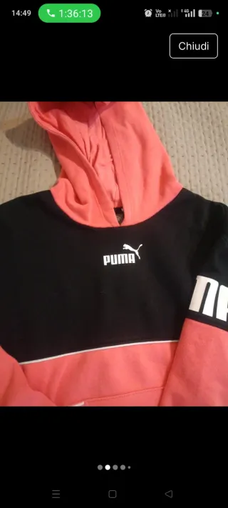 Felpa Puma 11-12 anni