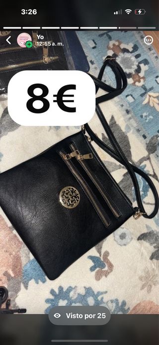 Bolso negro mujer cada unidad 8€