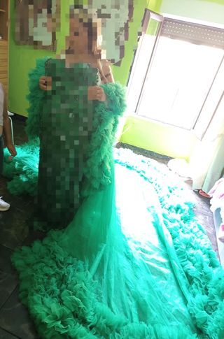 Bata de novia gitana .