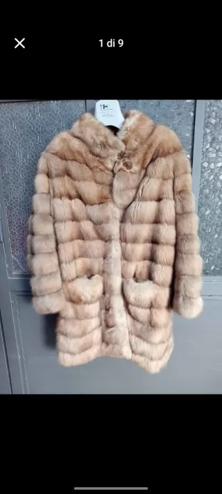 Pelliccia donna beige taglia 44/46