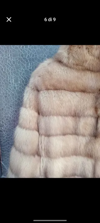 Pelliccia donna beige taglia 44/46