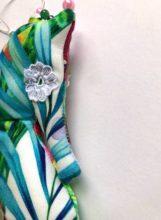 Escultura Caballito de Mar Textil Colorido