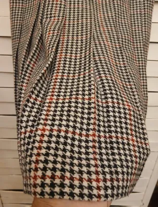 Gonna Vintage Plissettata Quadri Anni 70