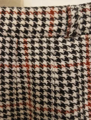 Gonna Vintage Plissettata Quadri Anni 70