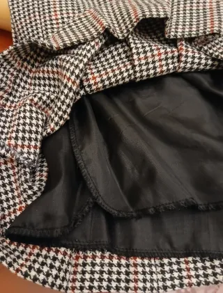 Gonna Vintage Plissettata Quadri Anni 70