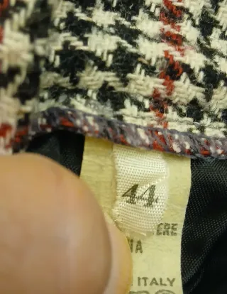 Gonna Vintage Plissettata Quadri Anni 70