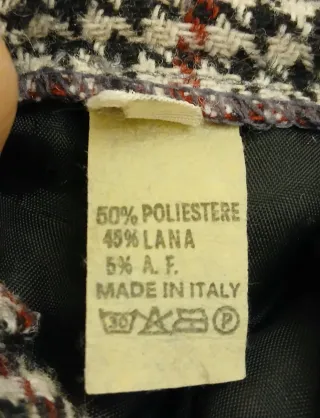 Gonna Vintage Plissettata Quadri Anni 70