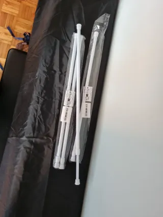 4 Aste allungabili in alluminio bianco per tende