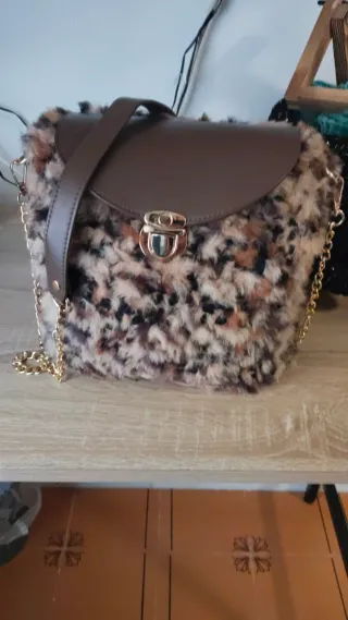 Bolso pelo leopardo hecho a mano