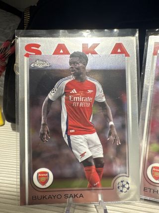Lote 3 cromos Arsenal Saka, Nwaneri RC, Martinelli