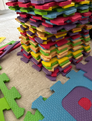 Alfombra puzzle números y letras