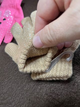 Guanti bambina strass e borchie