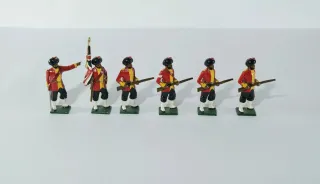 6 Miniature Piombo Fanteria Esercito Indiano
