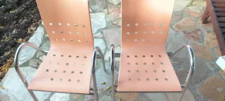 Sillas de terraza/cocina metal y plástico