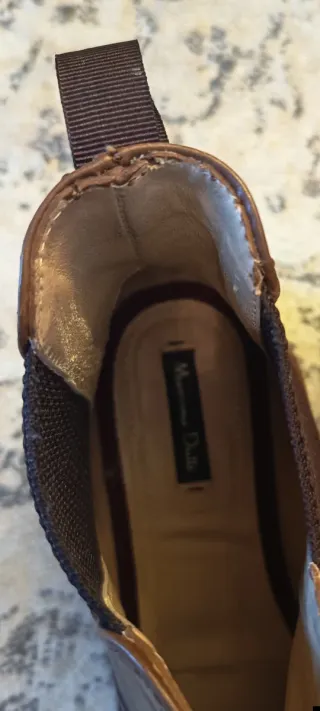 Botín piel Massimo Dutti picado elástico T36