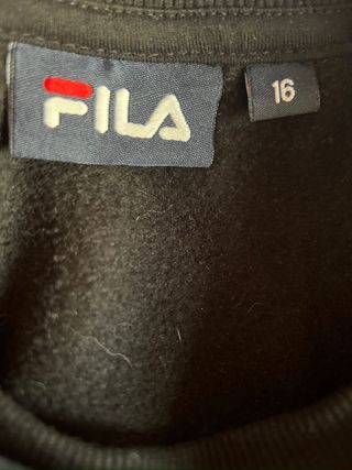 Sudadera Fila Negra Talla 16 Años
