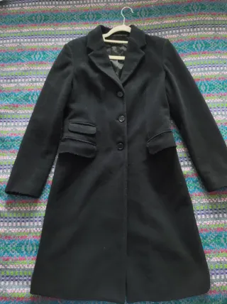 Abrigo Negro Invierno Mujer