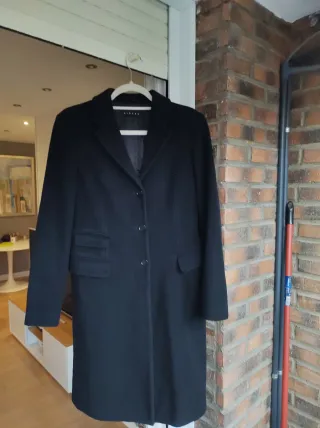 Abrigo Negro Invierno Mujer