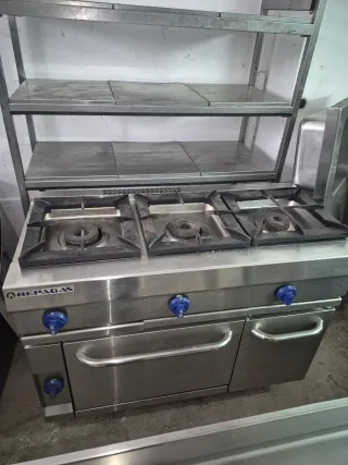 Cocina industrial Repagas 3 fuegos