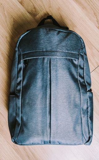 Mochila estudiante/oficina azul grisáceo