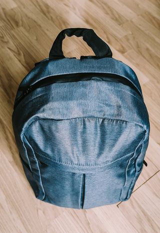 Mochila estudiante/oficina azul grisáceo